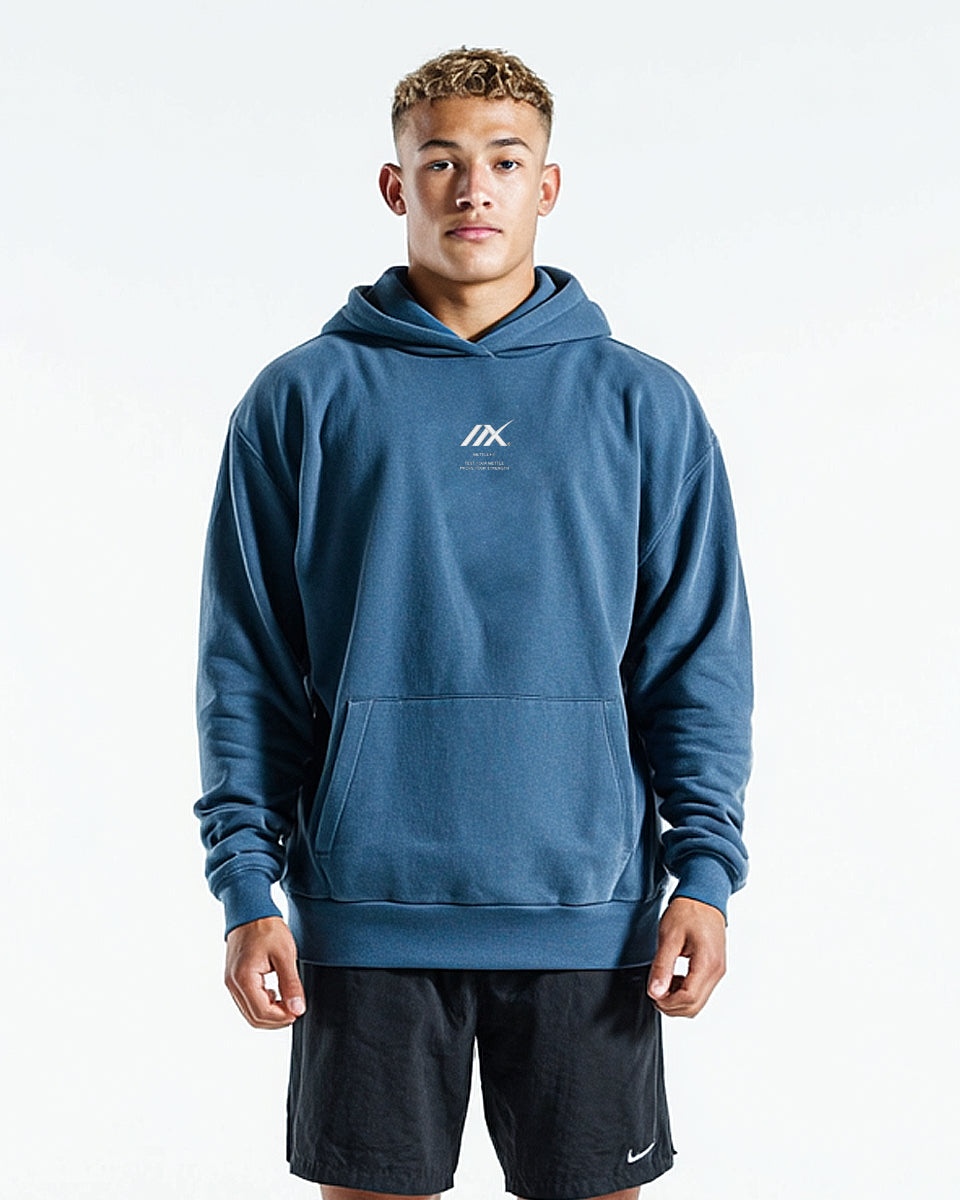 BLUE | OVERSIZED HEAVY HOOD | TEST YOUR METTLE