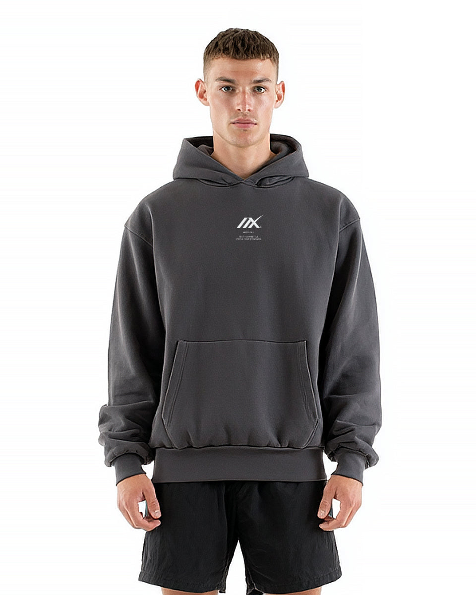 CHARCOAL | OVERSIZED HEAVY HOOD | TEST YOUR METTLE (Copy)