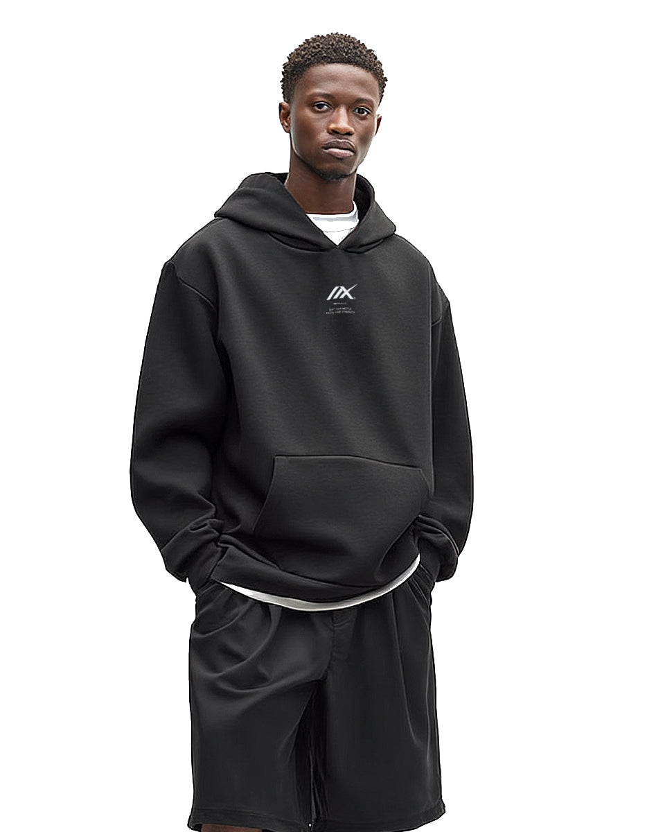 BLACK | OVERSIZED HEAVY HOOD | TEST YOUR METTLE